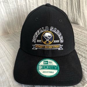 NEW ERA 9 Forty baseball hat cap black Buffalo Sabres NHL Street Hockey …